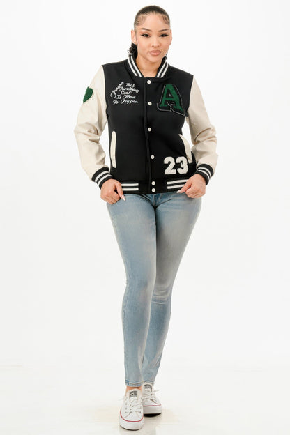 Patch Varsity Bomber Jacket