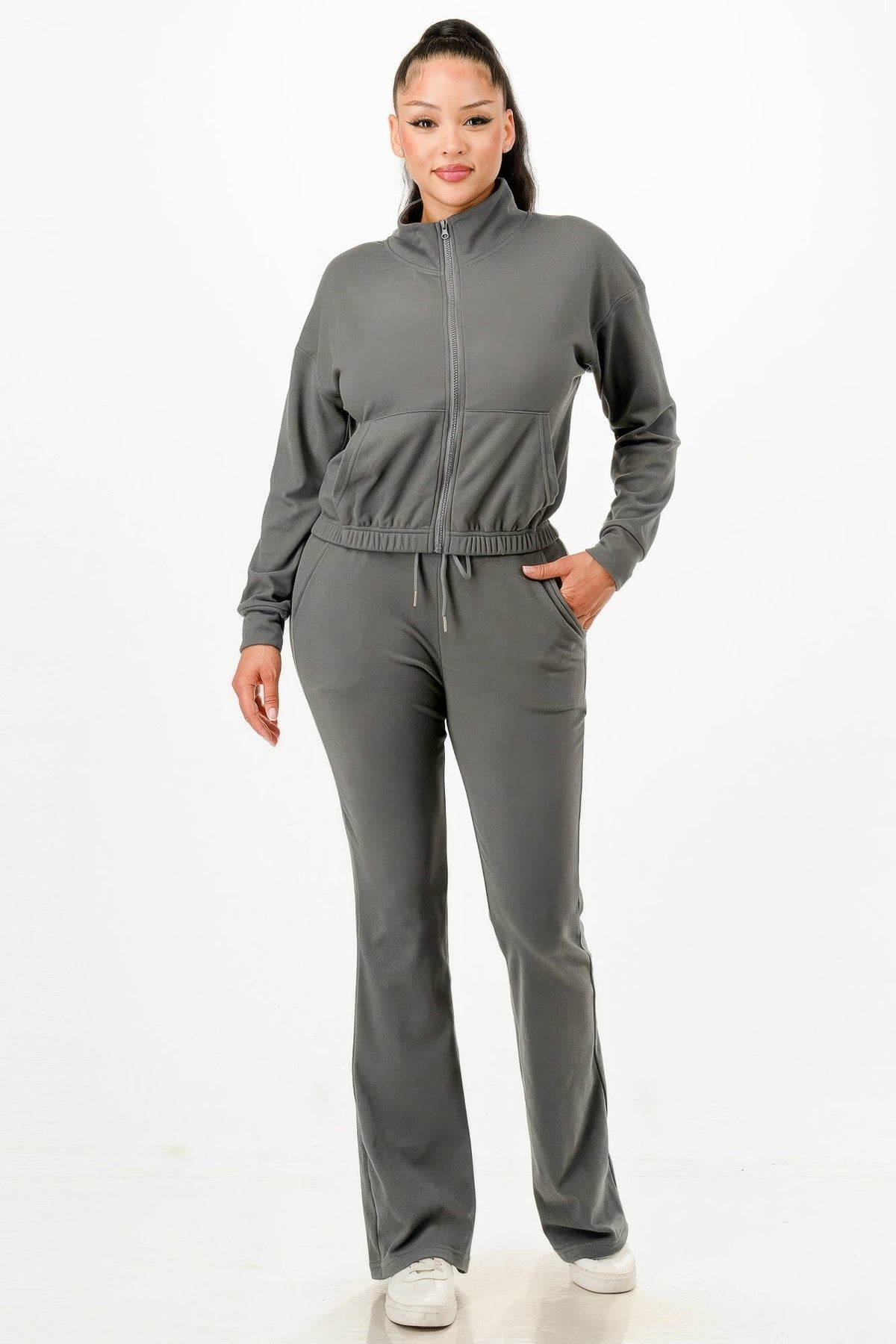 Soft Zipup Track Suit Set