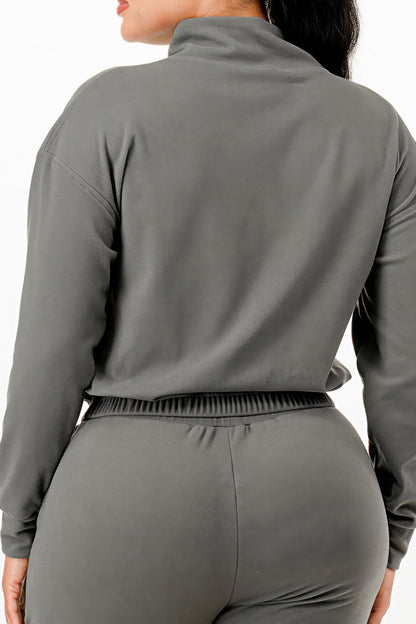 Soft Zipup Track Suit Set