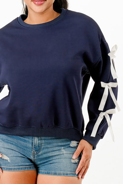 Casual Sweatshirts With Bow