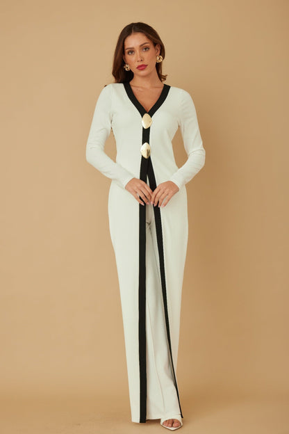 Mirror Stone Long Layer Jumpsuit