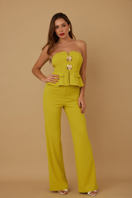 Scrunched Golden Stone Strapless Sets