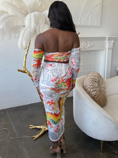 Dragon Empress Mesh Skirt Set