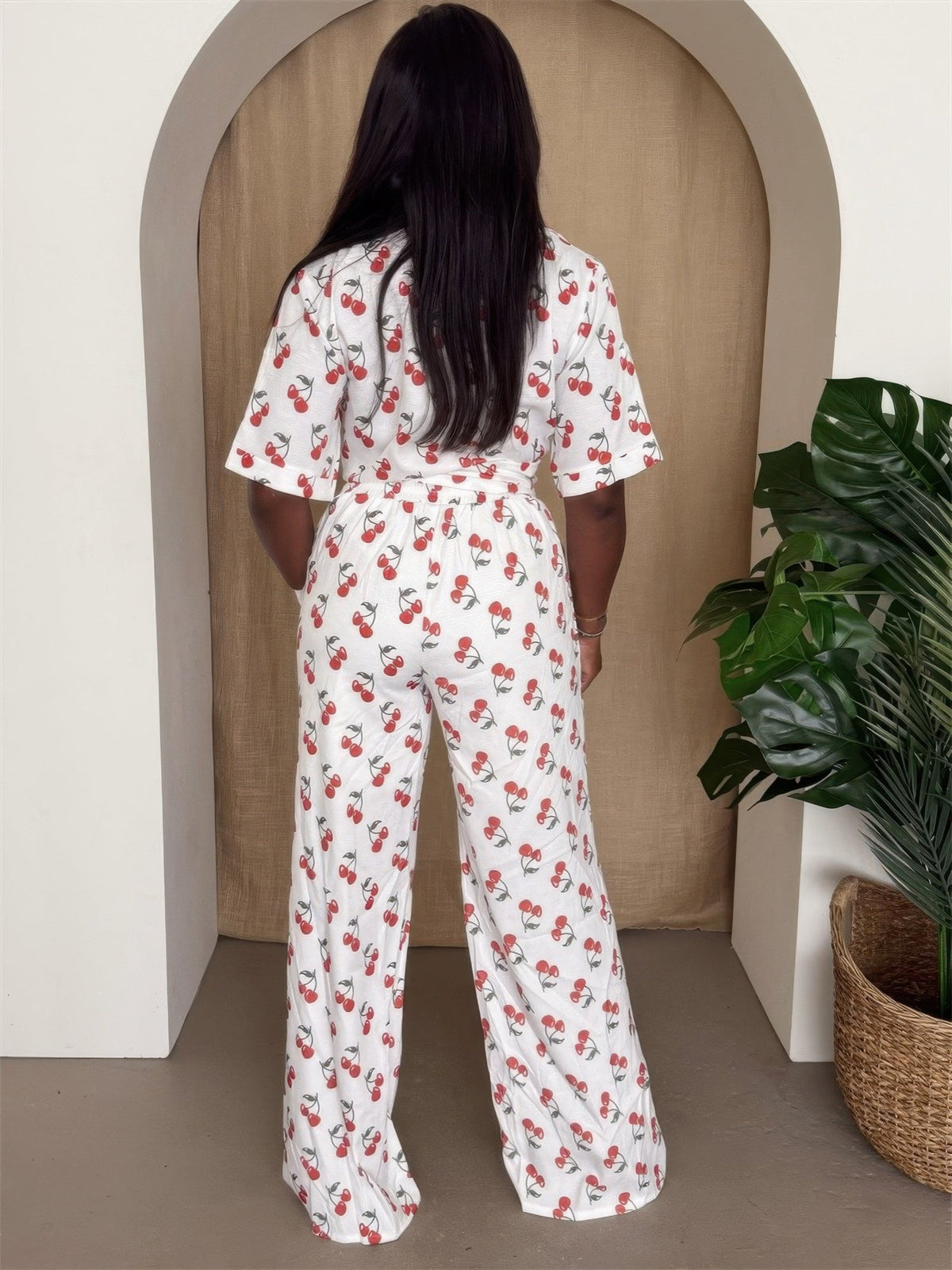 Cherry Pop Wide-leg Set