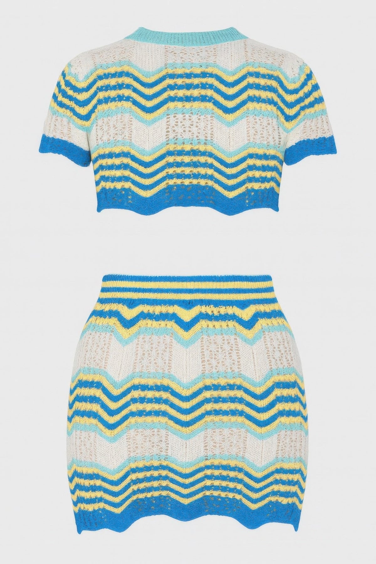 Zig Zag Crochet Two Piece Set