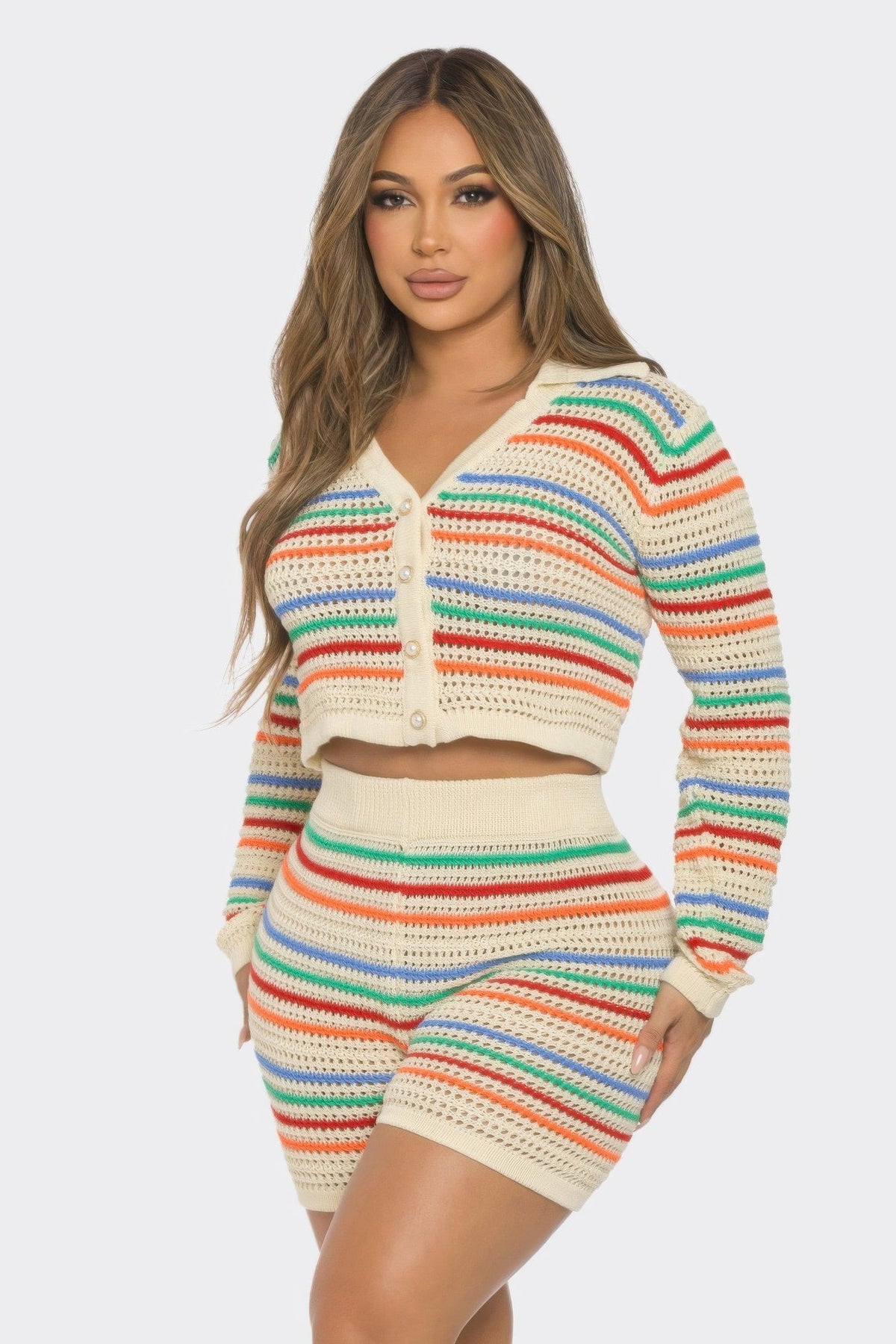 Striped Knit Set
