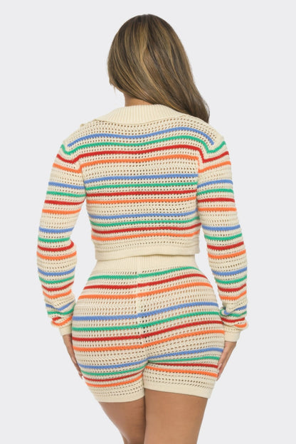 Striped Knit Set