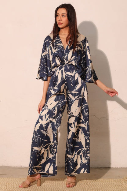 Dreaming Lily Satin Cape Jumpsuit