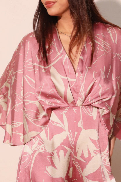 Dreaming Lily Satin Cape Jumpsuit