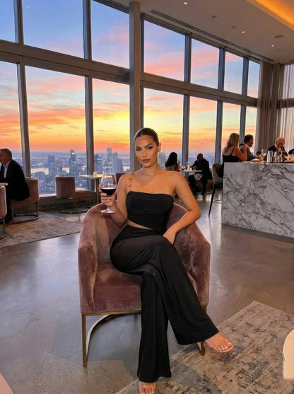 Modern Jumpsuit,ruched Bandeau-style