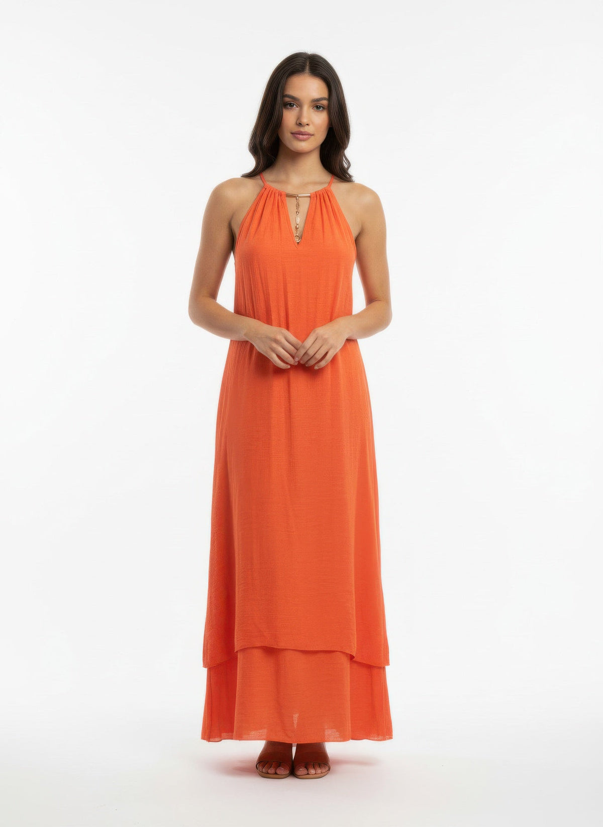 Mlle Gabrielle Solid Sleeveless Dress