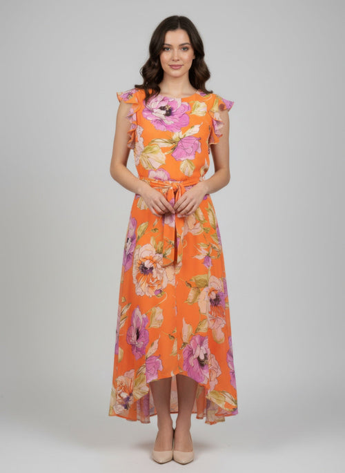 Shelby & Palmer Floral Ruffled Sleeve