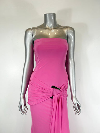 Modern Take On Draped Grecian Styles Maxi Dress