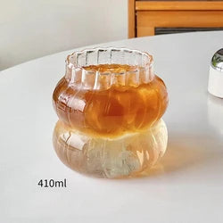 Thickened high borosilicate glass cup household transparent double-layer heat-resistant fruit juice cup