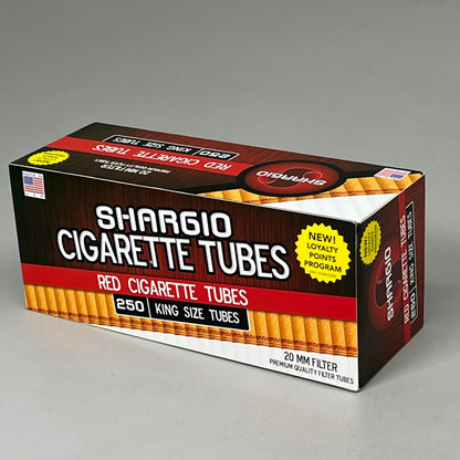 SHARGIO 100mm 250 Ct. (4 Pack) Red Cigarette Filter Tubes King Size