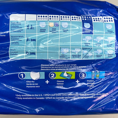 TENA (2 PACK) Proskin Fully Breathable Adult Diaper Unisex Sz L White 37959-10