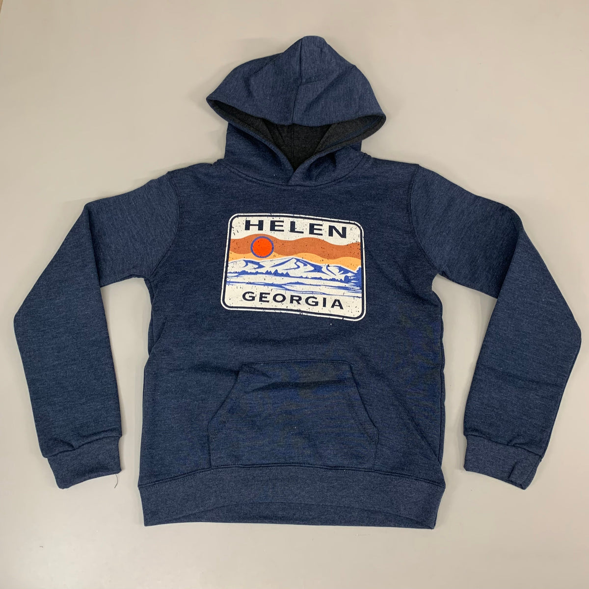 LONEROCK Helen Georgia Pull Over Hoodie Youth Large Indigo Heather