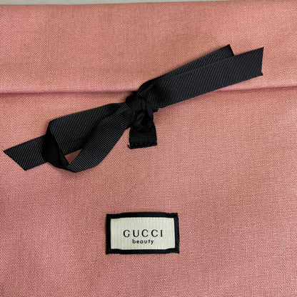 GUCCI BEAUTY Guilty Love Edition Beauty Pouchette w/ Ribbon Bow 10"x8" Pink
