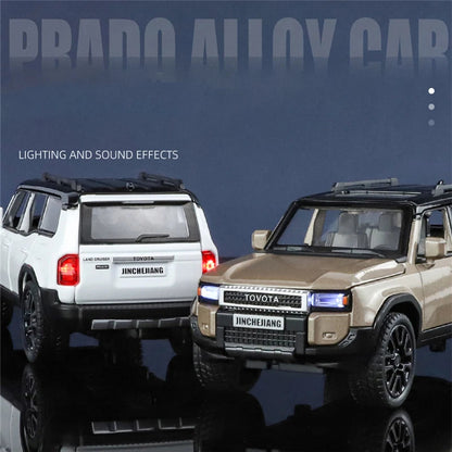 1: 32 Prado car model alloy sound and light simulation SUV domineering off-road vehicle boy toy car decoration
