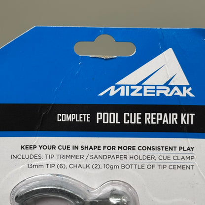 MIZERAK (2 PACK) Complete Pool Cue Repair Kit 6 Piece 13mm Replacement Tips P1812