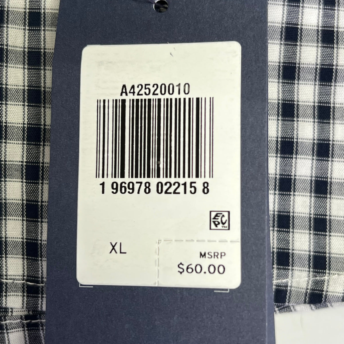DOCKERS Signature Stain Defender Button Up Shirt Men's Sz XL Navy Blue A42520010