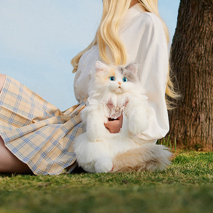 Unique Calico Cat Backpack, Doubles as a Plush Toy and Functional Bag
