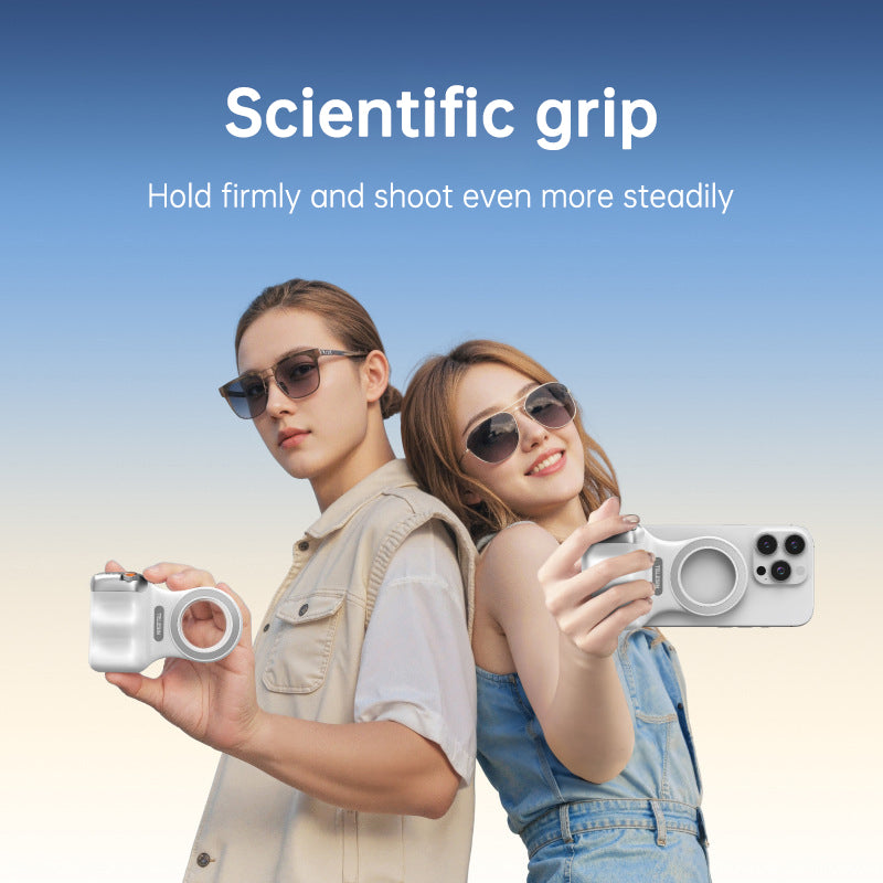 MagSafe Compatible Fun Photography Grip: MFi Certified Wireless Bluetooth Stabilizer for Shake-Free Shooting