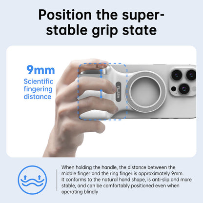 MagSafe Compatible Fun Photography Grip: MFi Certified Wireless Bluetooth Stabilizer for Shake-Free Shooting
