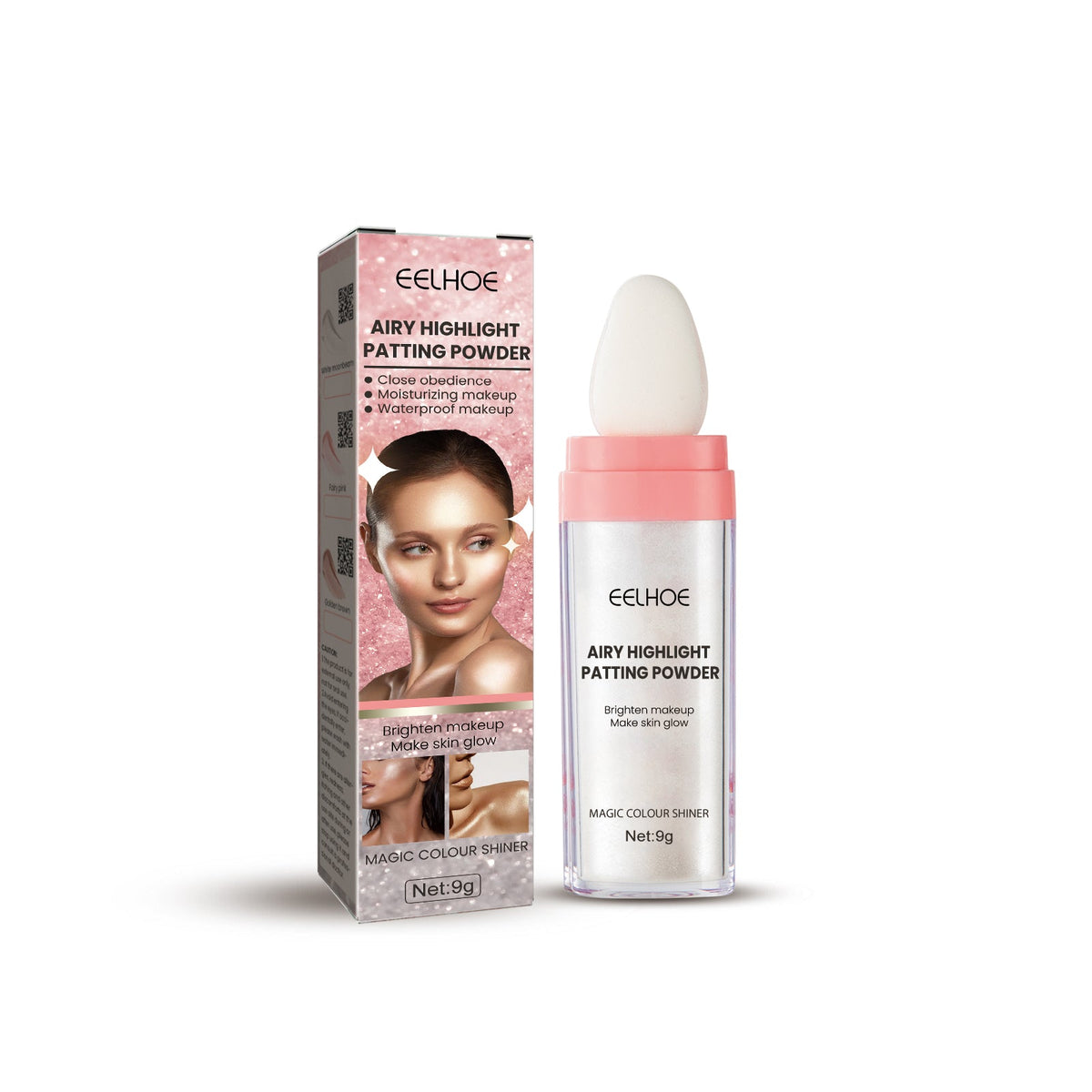 Highlighter Pat Powder, Light Highlighter Natural 3D Contoring Powder