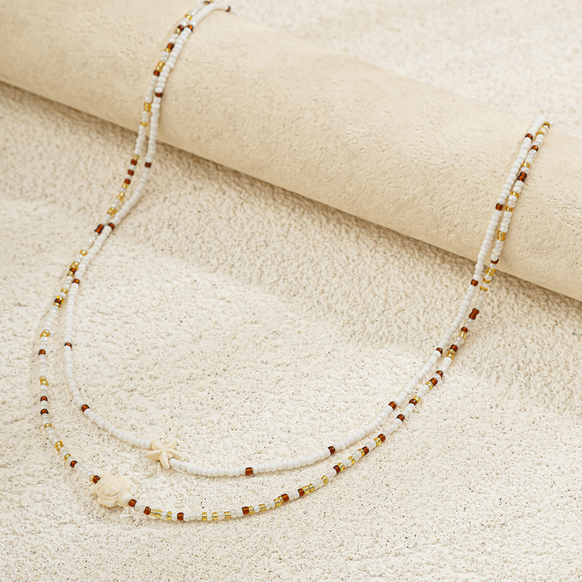 Ocean Wind Body Chain Rice Bead Double Waist Chain Sea Star Animal Bead Body Chain