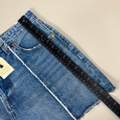 LEVIS Recrafted Icon Skirt Mid Rise Original Women's Sz 31 Novel Notion Med Wash
