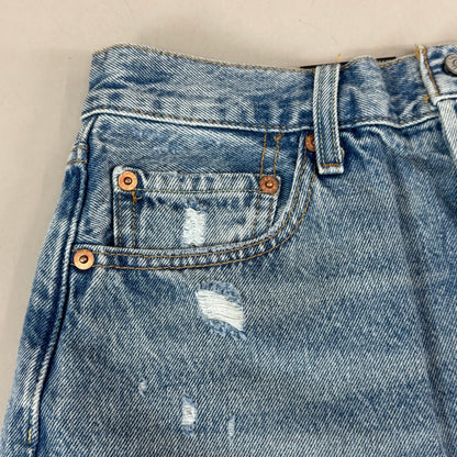 LEVIS 501 Original Fit High Rise Shorts Women's Sz 28 Vague Finish Medium Wash