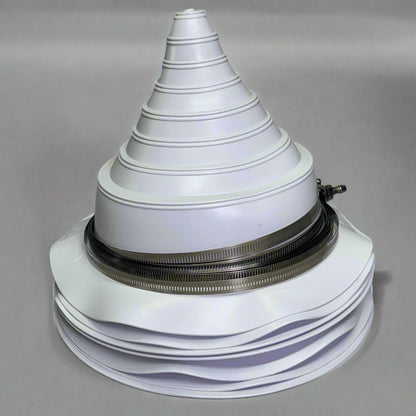 HIBERLITE DC671 Cool Roof Gray Pipe Boot 3/4" x 8", White DC671