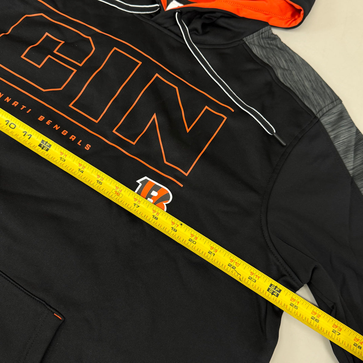NFL Cincinnati Bengals Hoodie AFC North Sweatshirt Pullover SZ XL Black 1802967