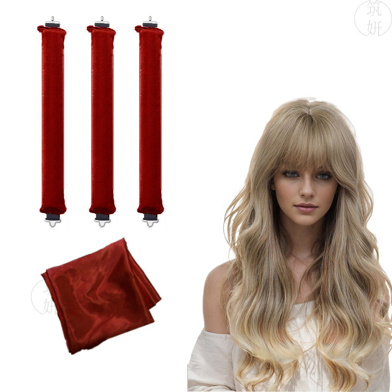 Sleeping lazy heatless hair curler simple big wave bold curling iron