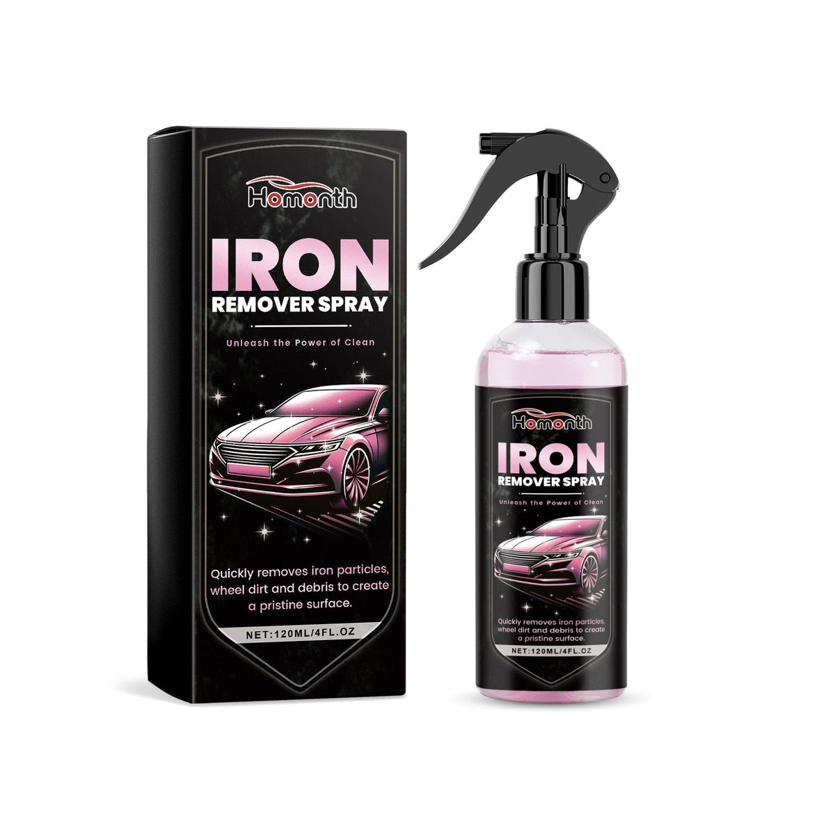 Iron Remover Spray, Vehicle Rust Polishing Cleaning Decontamination Care Multi-Purpose Maintenance Agent