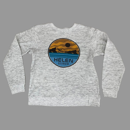LONEROCK Helen Georgia Crew Sweatshirt Sz Large Grey/White