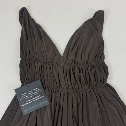 NORMA KAMALI Goddess Dress Unlined Women's Sz XL/42 Chocolate KK3233PL292028