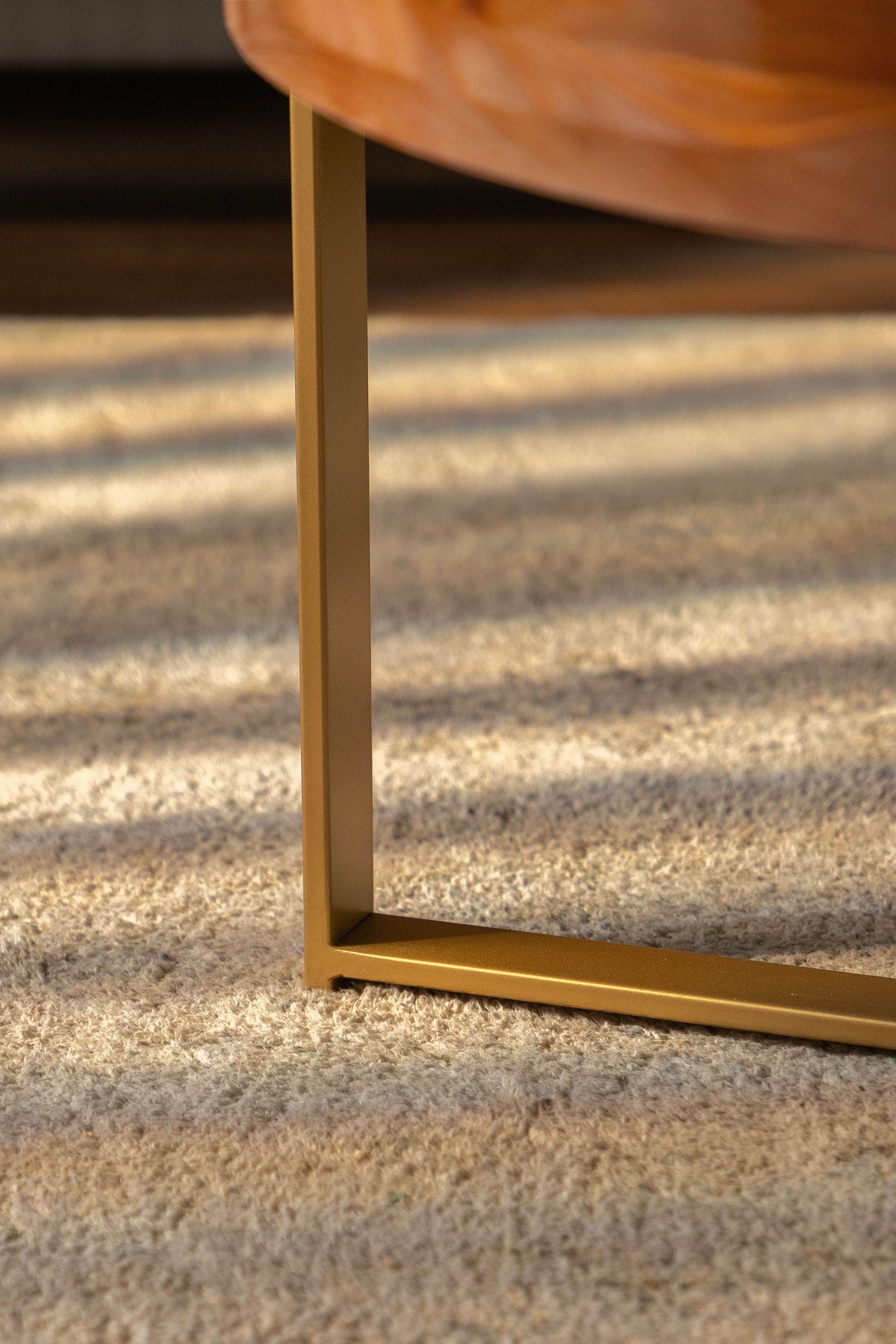 33.86"Modern Retro Splicing Round Coffee Table Fir Wood Table Top with Gold Cross Legs Base(Same SKU:W757126236)