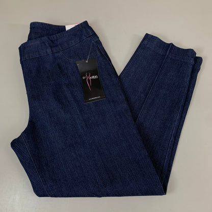 MULTIPLES Ankle Pants Petite Women's Sz 10P Denim M2623P