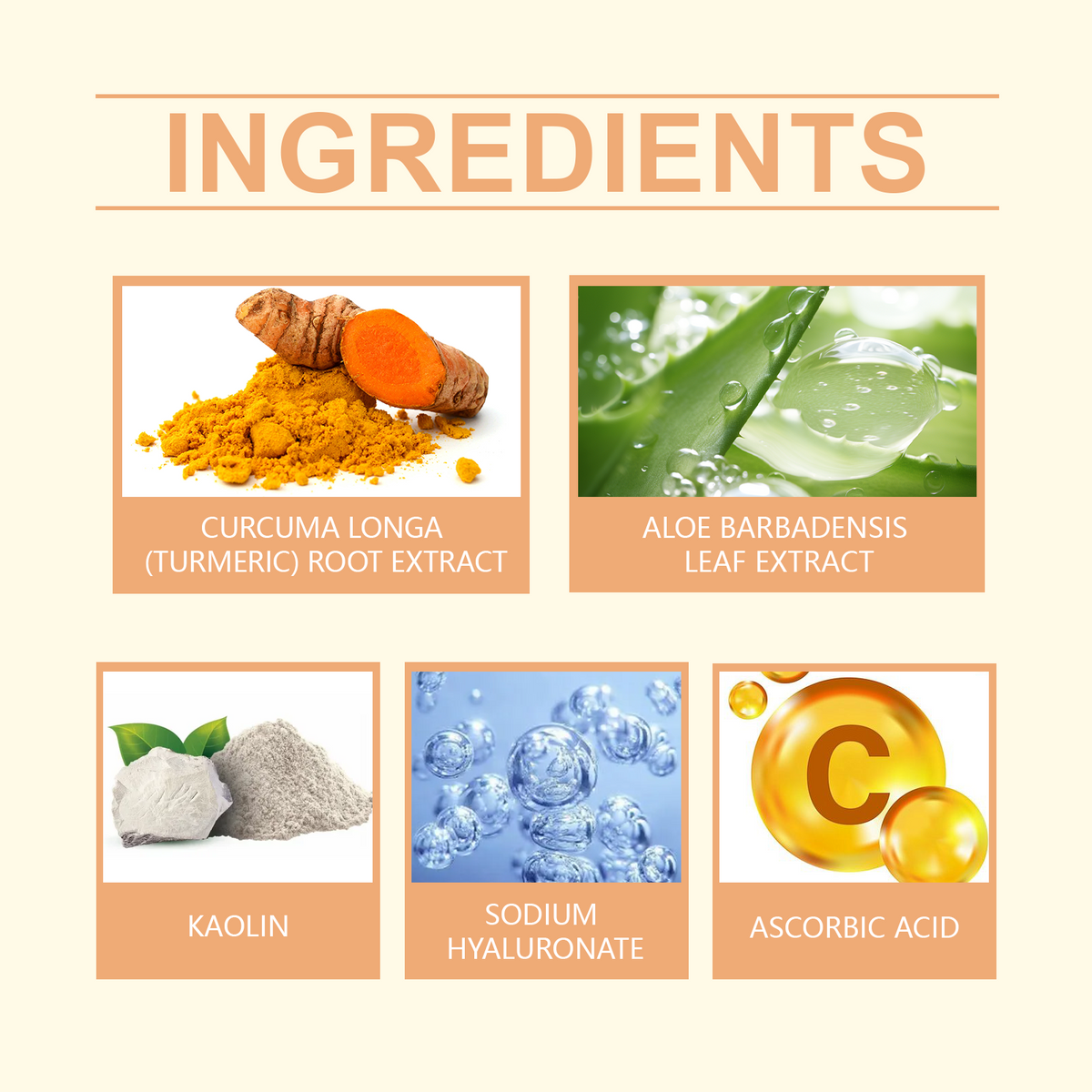 Turmeric Vitamin C Mud Film Refreshing Moisturizing Improve Darkness Clean Oil Control Reduce Acne