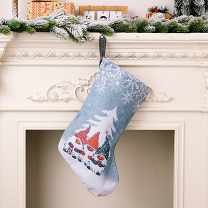 Christmas Decorations Rudolf Printed Christmas Socks Children's Gift with Large Christmas Socks