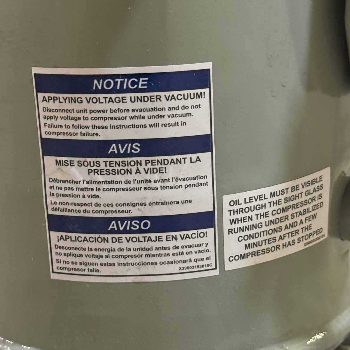 TRANE Scroll Compressor 20”Hx8”W Mint Green Iron CSHD155J0D0M (AS-IS)
