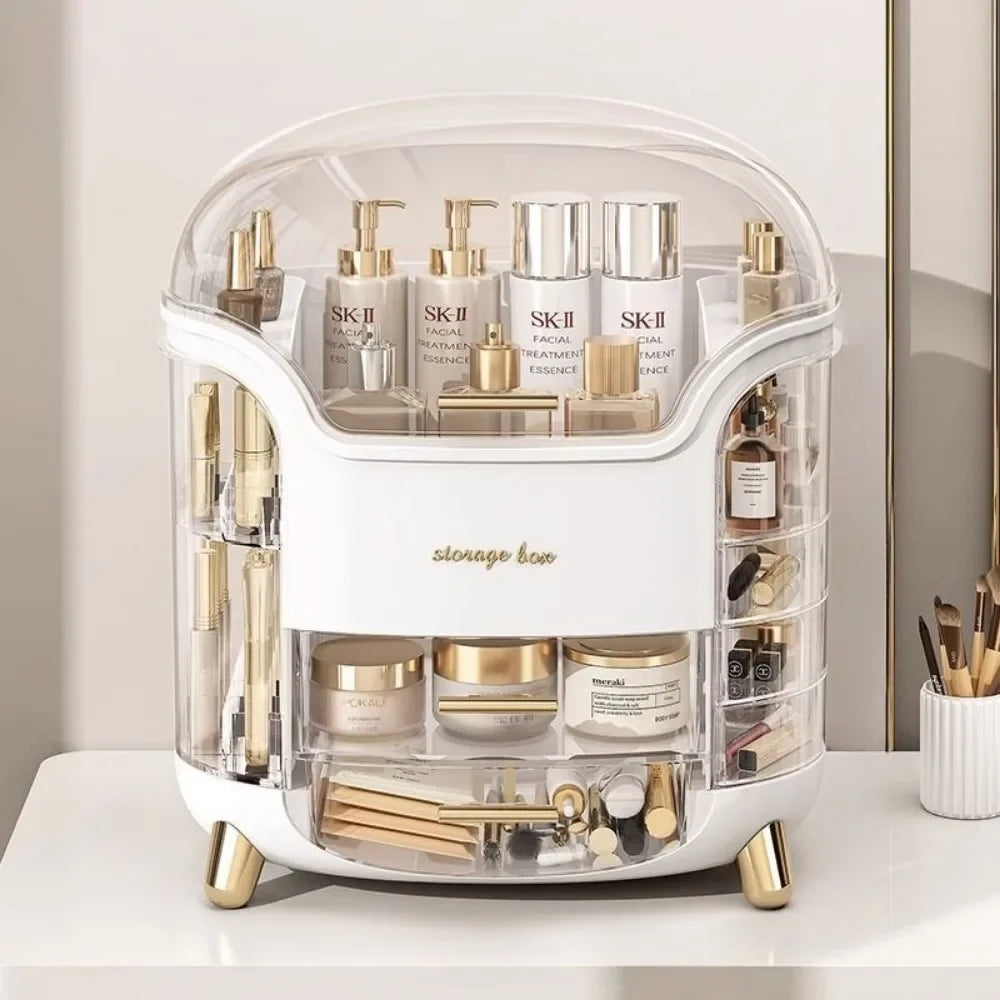 Multi Functional Makeup Storage Box Multi-Layer Desktop Transparent Dustproof Dressing Boxes Large Capacity Acrylic With Drawers