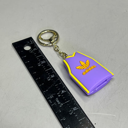 FOREVER SPORTS (12 PACK) Adidas Sports Jersey Keychains  8" Purple/Yellow