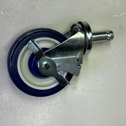 FOCUS (SET OF 4) Swivel Stem Caster W/ Brake Wheels 5" 250lb Load Cap FSCAST5B