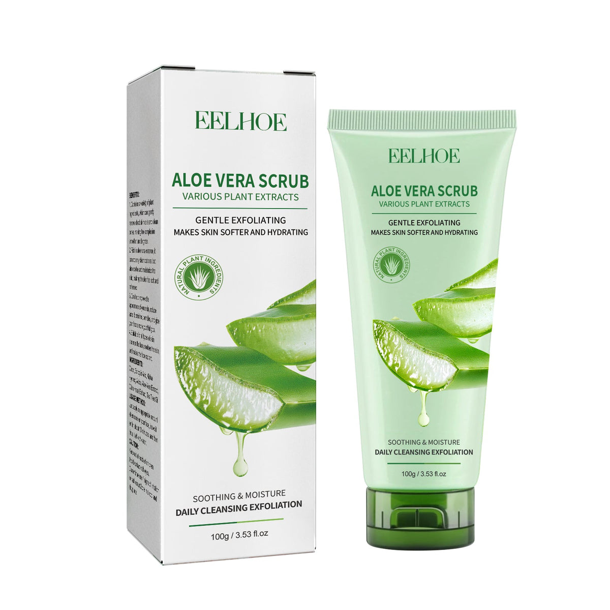 Aloe Vera Scrub For Deep Cleansing, Exfoliating And Smoothing Acne Marks, Soft Skin Scrub