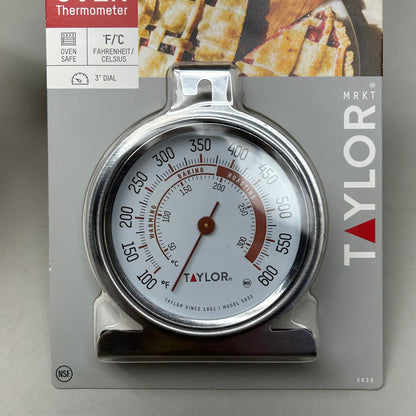 TAYLOR Analog Dial Oven Thermometer Stainless Steel 5932 (New)