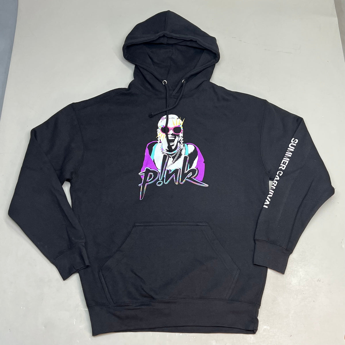 P!NK 2023 Summer Carnival Tour Concert Pull Over Hoodie Women's Sz M Black