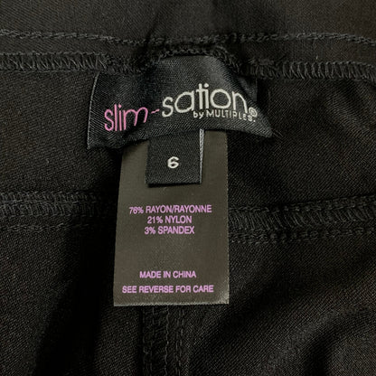 MULTIPLES Narrow Leg Pant  Petite Women's Sz 6 Black M2604P